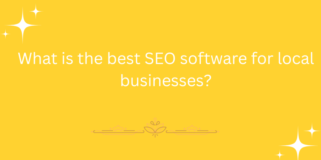 What is the best SEO software for local businesses?