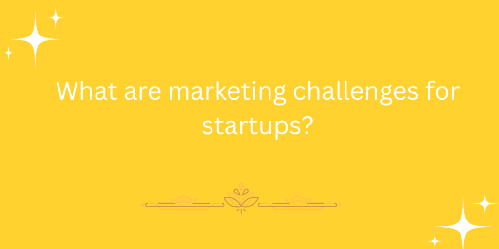 What are marketing challenges for startups?