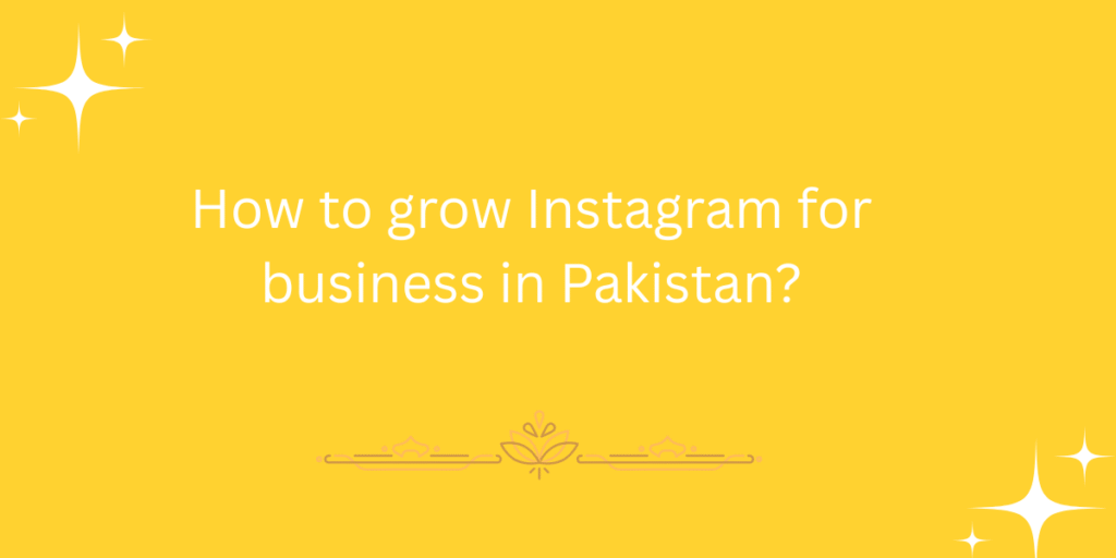 How to grow Instagram for business in Pakistan?