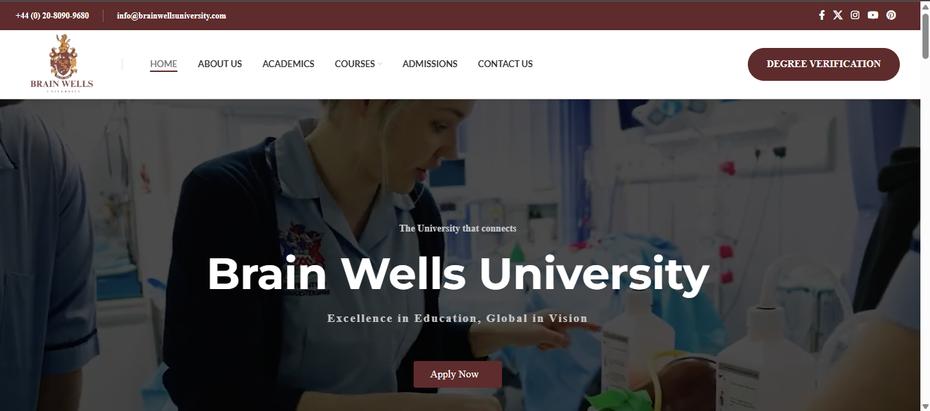 Brain Wells website design by Growistan
